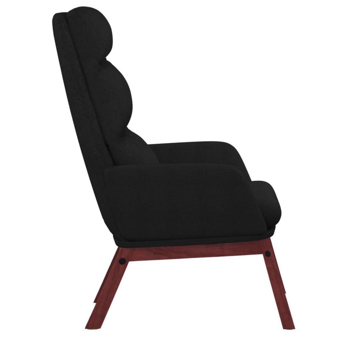VIDAXL Chaise de relaxation Noir Tissu