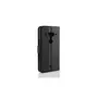 amahousse Housse HTC U12 Plus folio noir grainé avec languette aimantée