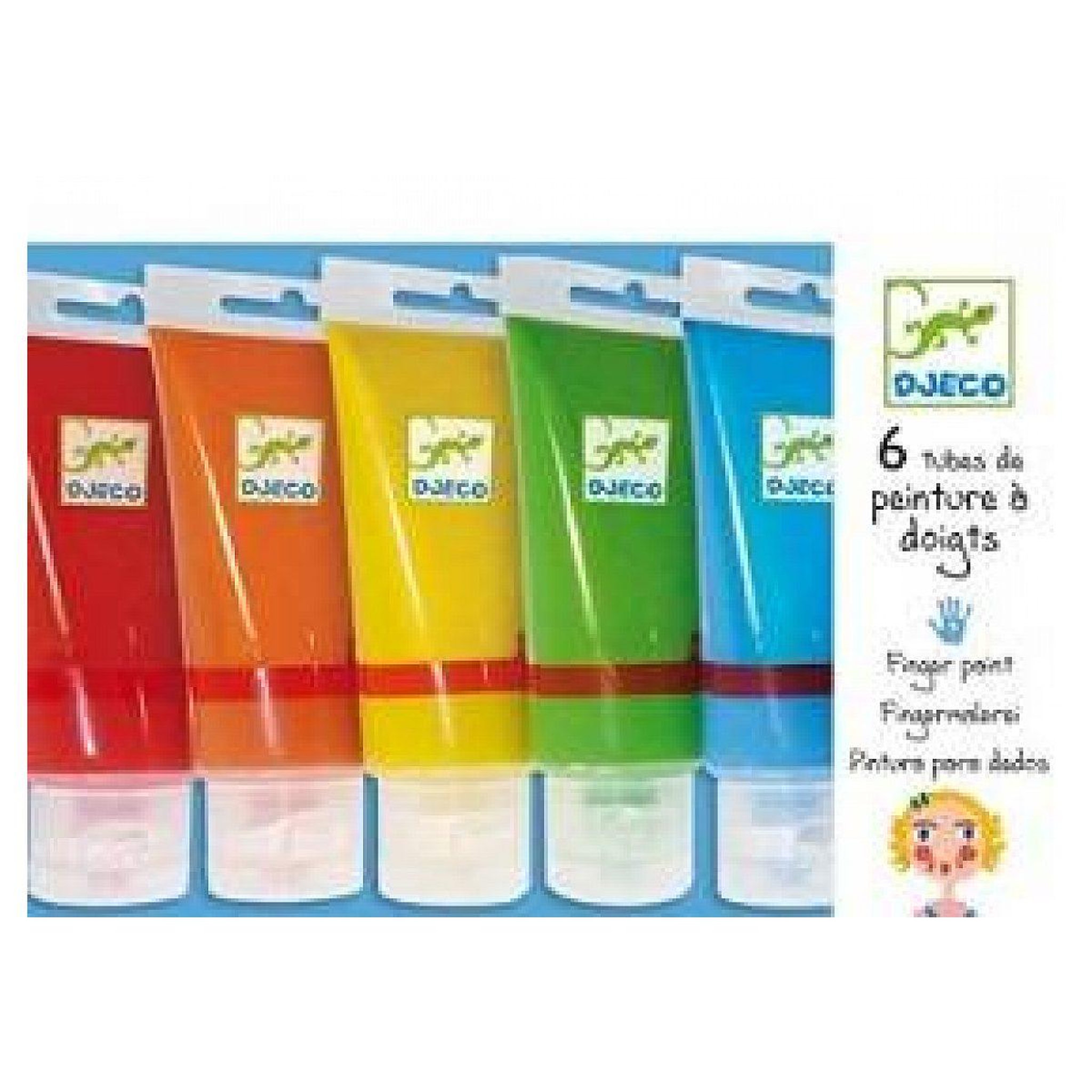 Djeco 6 tubes de peintures a doigts