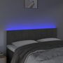 Voir la diapositive 3 : VIDAXL Tete de lit a LED Gris fonce 144x5x78/88 cm Velours