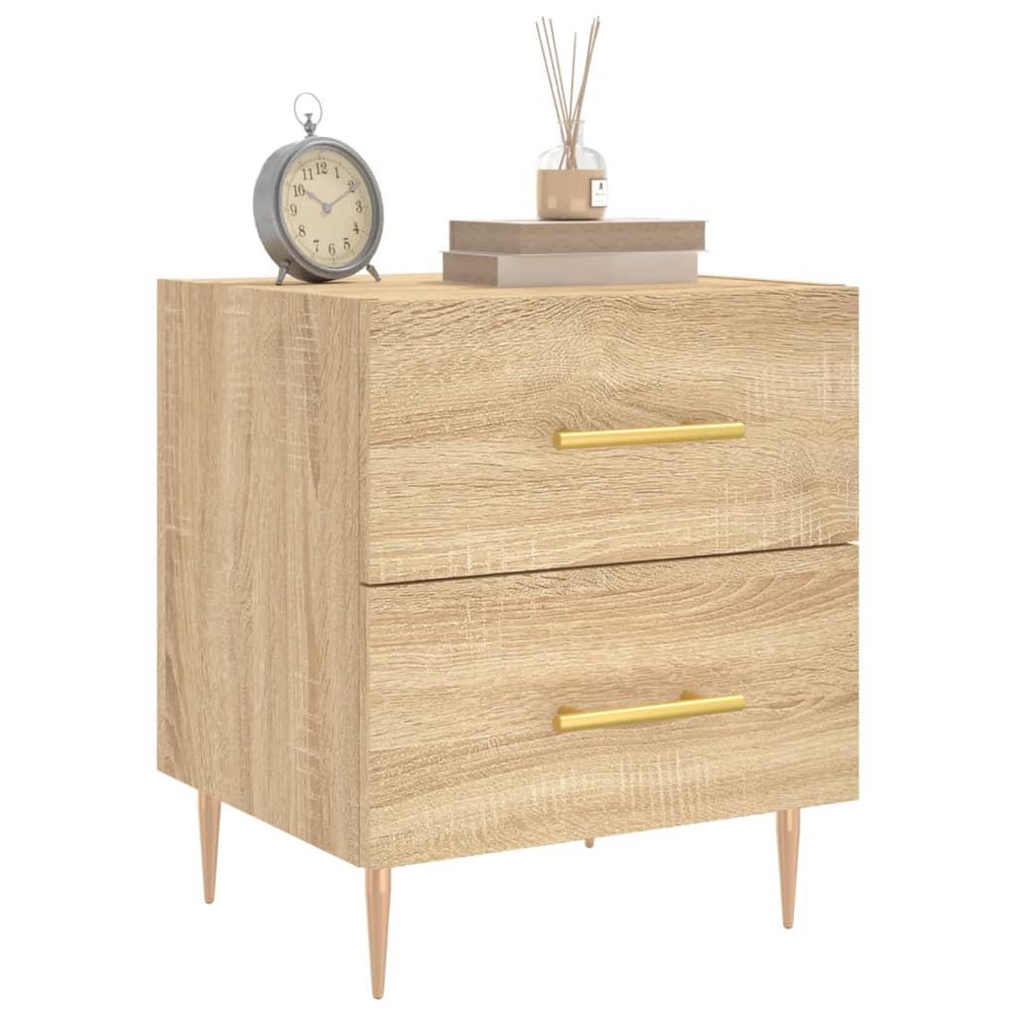 Voir la diapositive 3 : VIDAXL Tables de chevet 2 pcs chene sonoma 40x35x47,5 cm