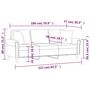 Voir la diapositive 6 : VIDAXL Canape 3 places avec oreillers gris clair 180 cm velours