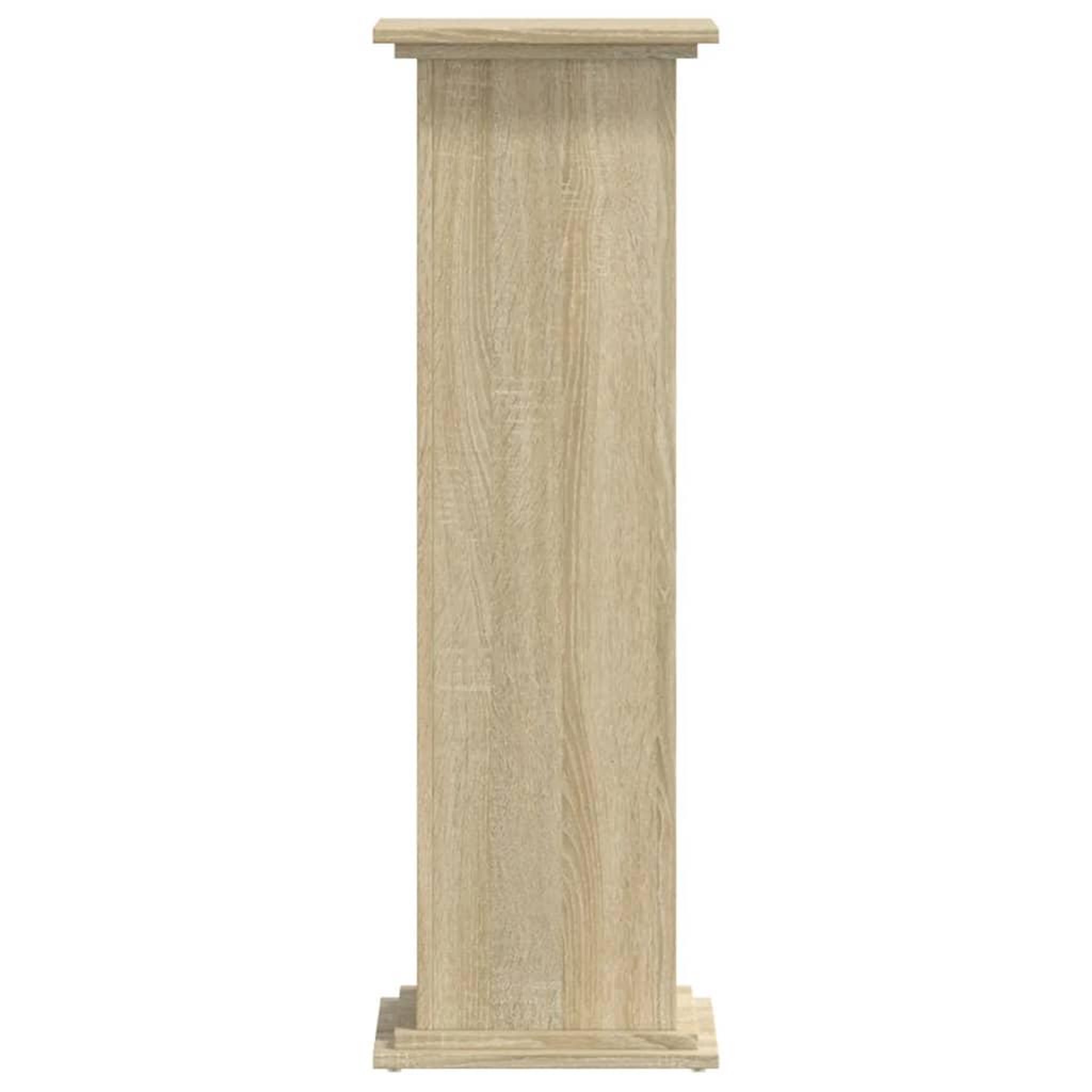 Voir la diapositive 4 : VIDAXL Support pour plantes chene sonoma 33x33x100cm bois d'ingenierie
