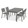 Voir la diapositive 1 : Paris Prix Ensemble Table de Jardin Extensible & 4 Chaises  Dania & Stockholm  160-210cm Anthracite