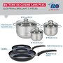 Voir la diapositive 2 : ELO Ensemble de 2 Poêles de cuisson 24 et 32 cm et 3 faitouts 14, 16 et 24 cm Elo Prima Brillant