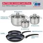 Voir la diapositive 2 : ELO Ensemble de 2 Poêles de cuisson 24 et 32 cm et 3 faitouts 14, 16 et 24 cm Elo Prima Brillant