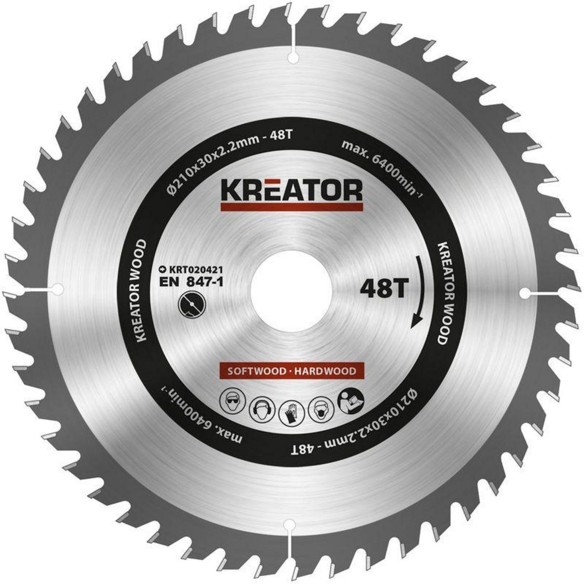 KREATOR 1 lame de scie circulaire 160 mm 2,0 mm 24 dents - alésage 30 mm