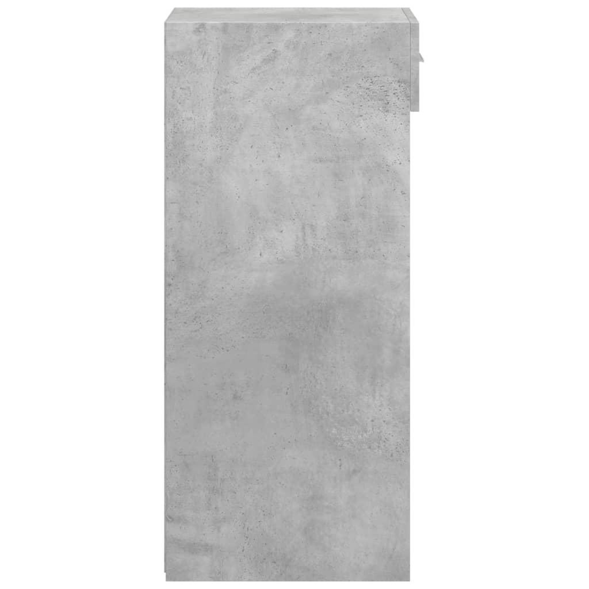 Voir la diapositive 5 : VIDAXL Buffet gris beton 40x42,5x93 cm bois d'ingenierie