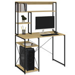 ID MARKET Bureau avec étagères de rangement DETROIT design industriel