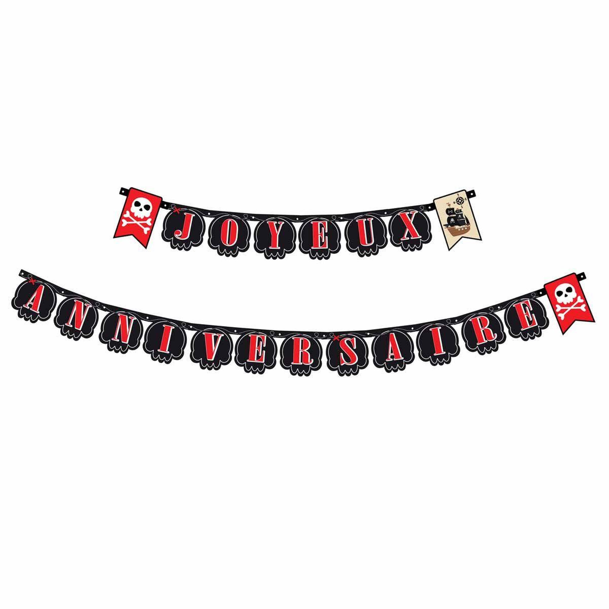 HOMEA Guirlande Lettre Déco  Pirates  2m Noir