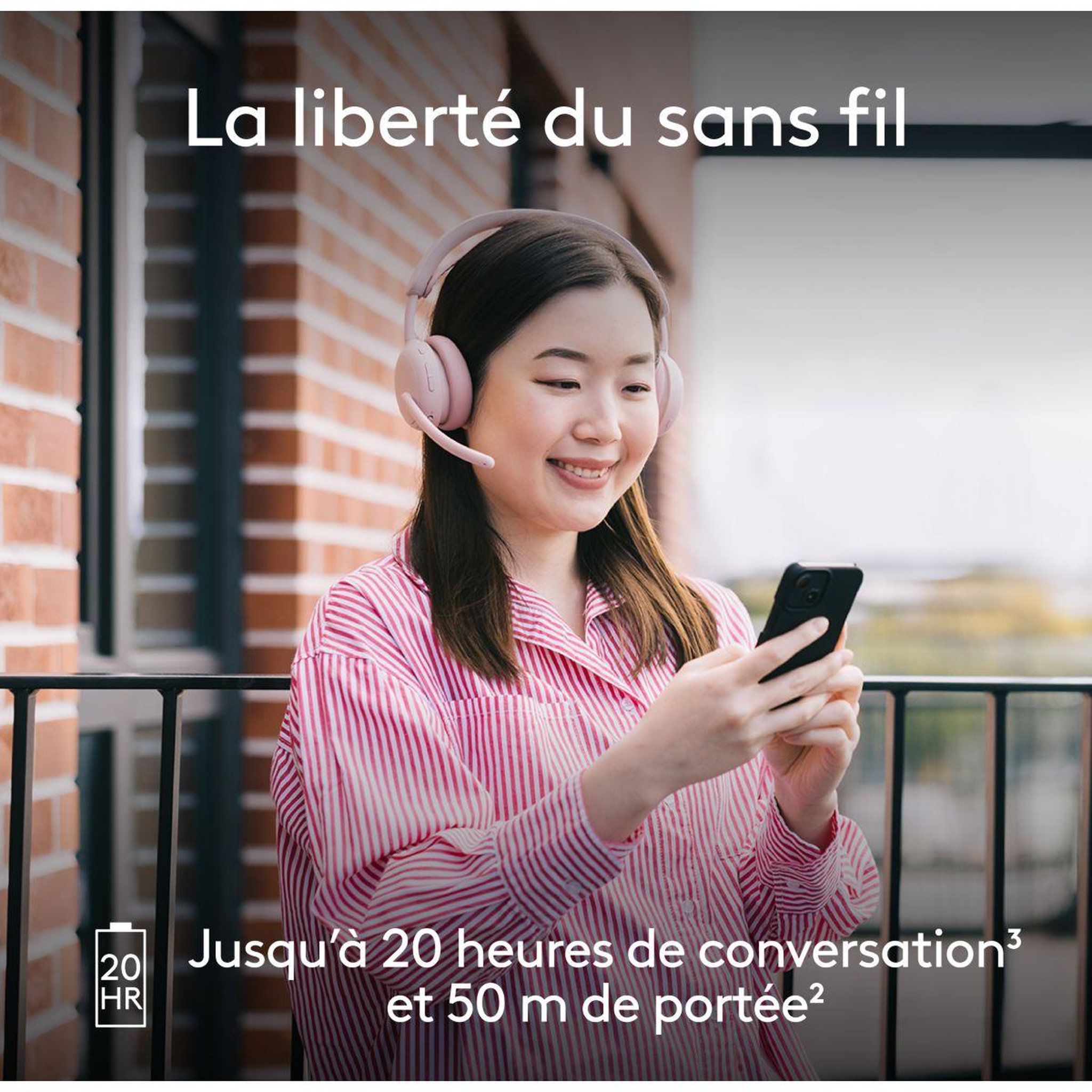 Voir la diapositive 5 : Logitech Micro-casque zone wireless 2 rose