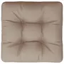 VIDAXL Coussin de palette taupe 60x61,5x10 cm tissu