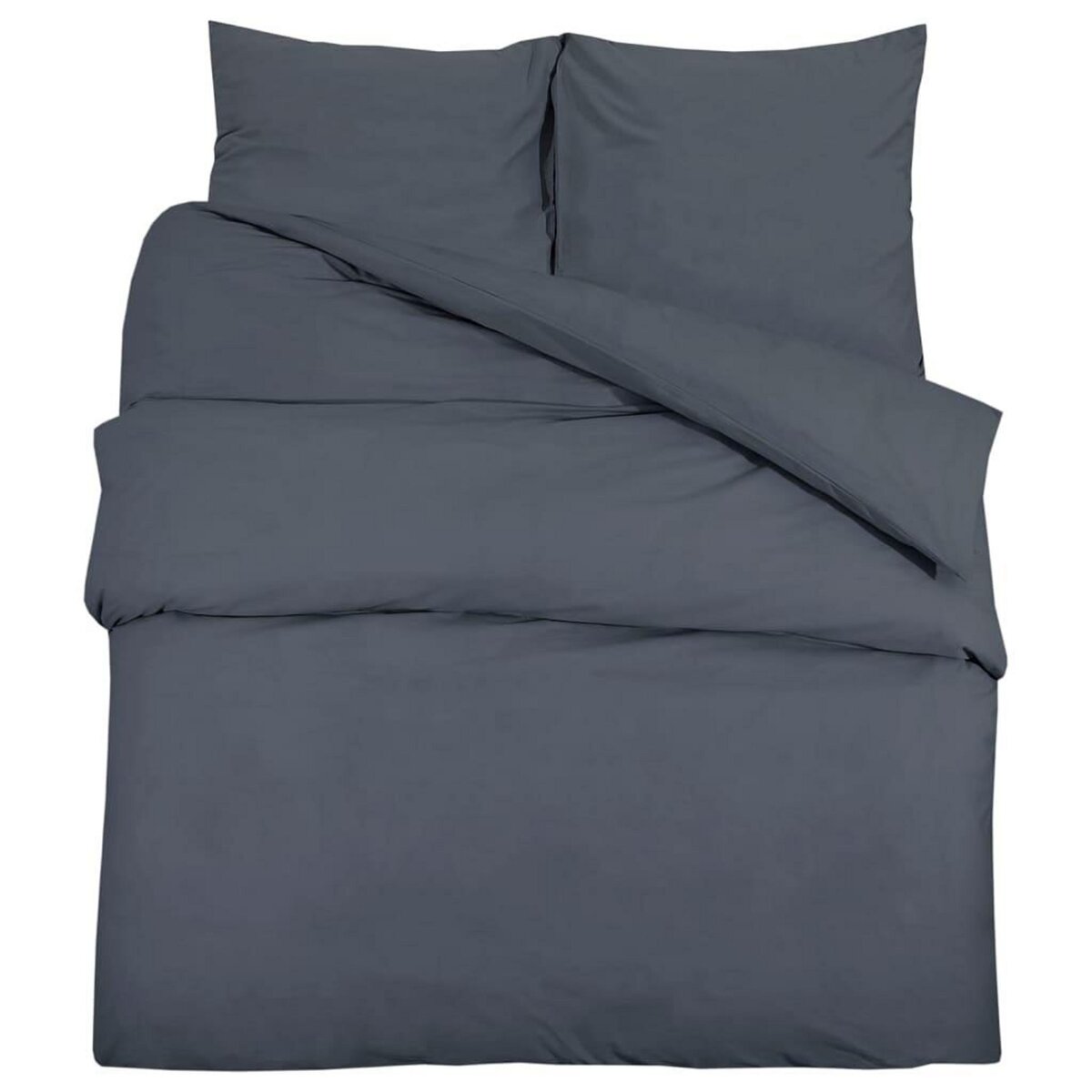 VIDAXL Ensemble de housse de couette Anthracite 155x220 cm Coton