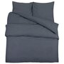Voir la diapositive 2 : VIDAXL Ensemble de housse de couette Anthracite 155x220 cm Coton