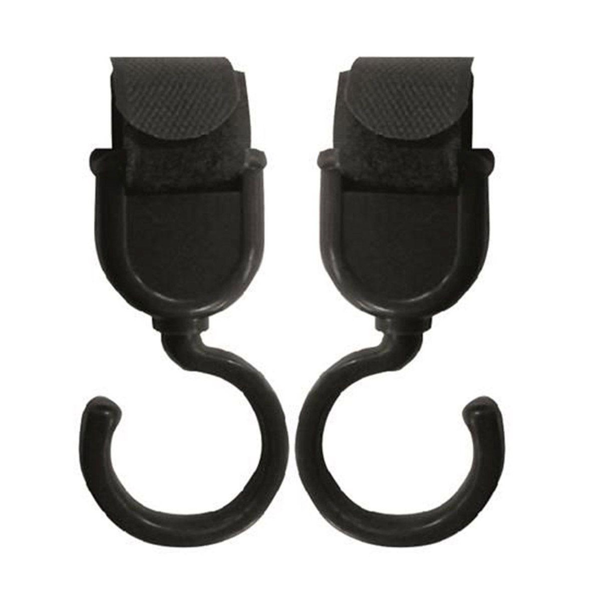 Tom & Zoé Lot de 2 crochets universels  poussettes  10cm noir