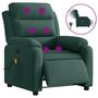 Voir la diapositive 2 : VIDAXL Fauteuil inclinable de massage electrique vert fonce velours