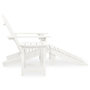Voir la diapositive 3 : VIDAXL Chaise de jardin Adirondack avec pouf et table Sapin Blanc