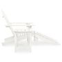 Voir la diapositive 3 : VIDAXL Chaise de jardin Adirondack avec pouf et table Sapin Blanc