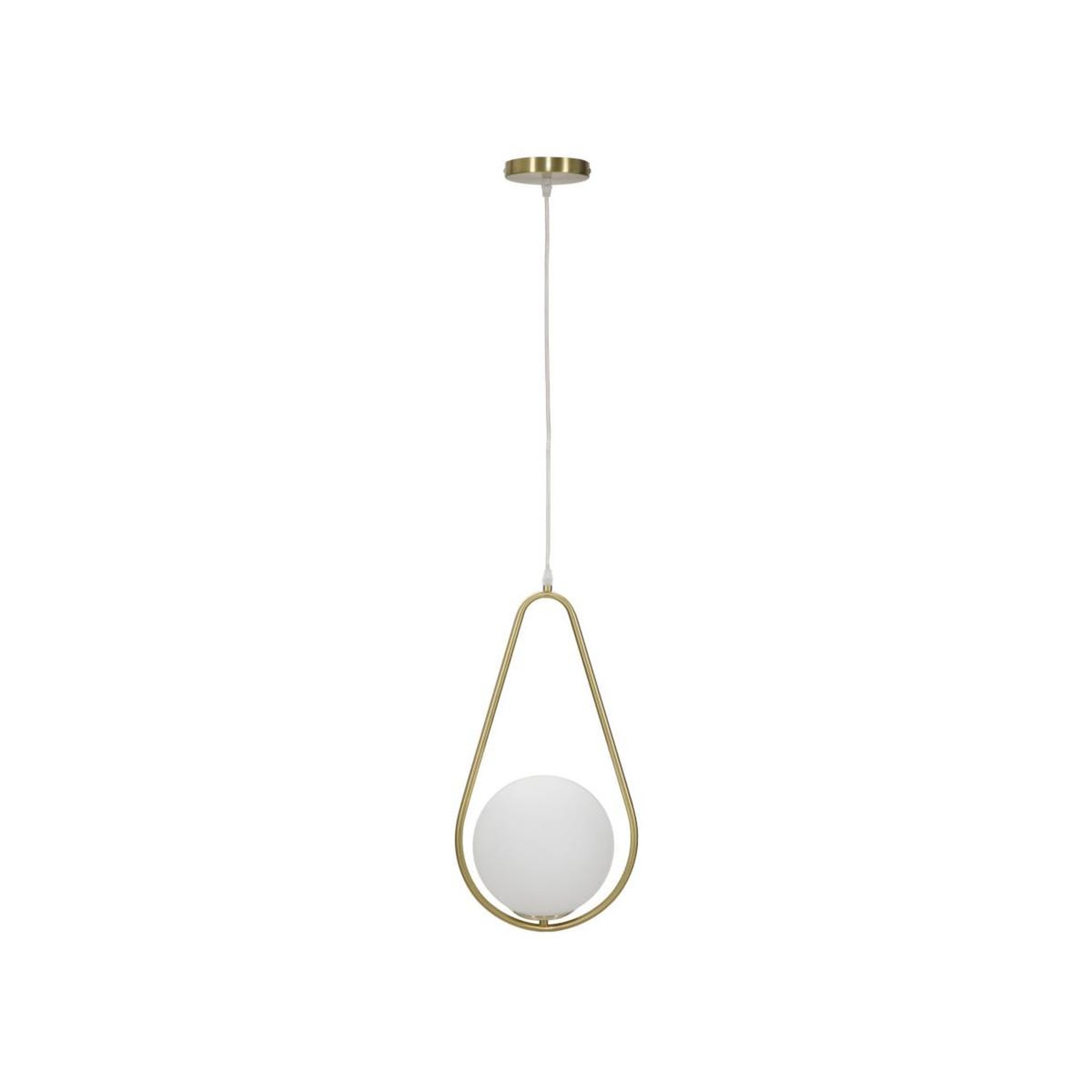 Paris Prix Lampe suspension sphère  glamy drop  46cm blanc & or