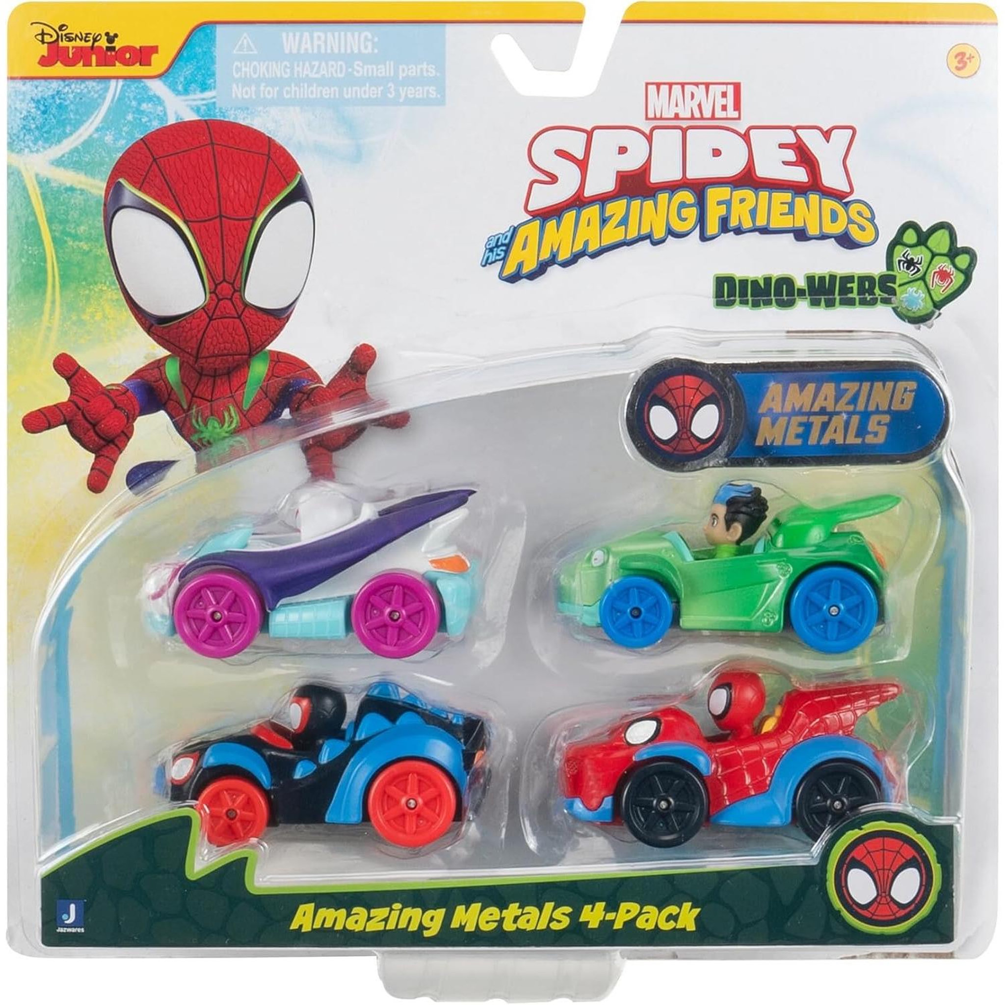 JAZWARES Spidey et ses amis extraordinaires - Pack de 4 Amazing Metals de Marvel