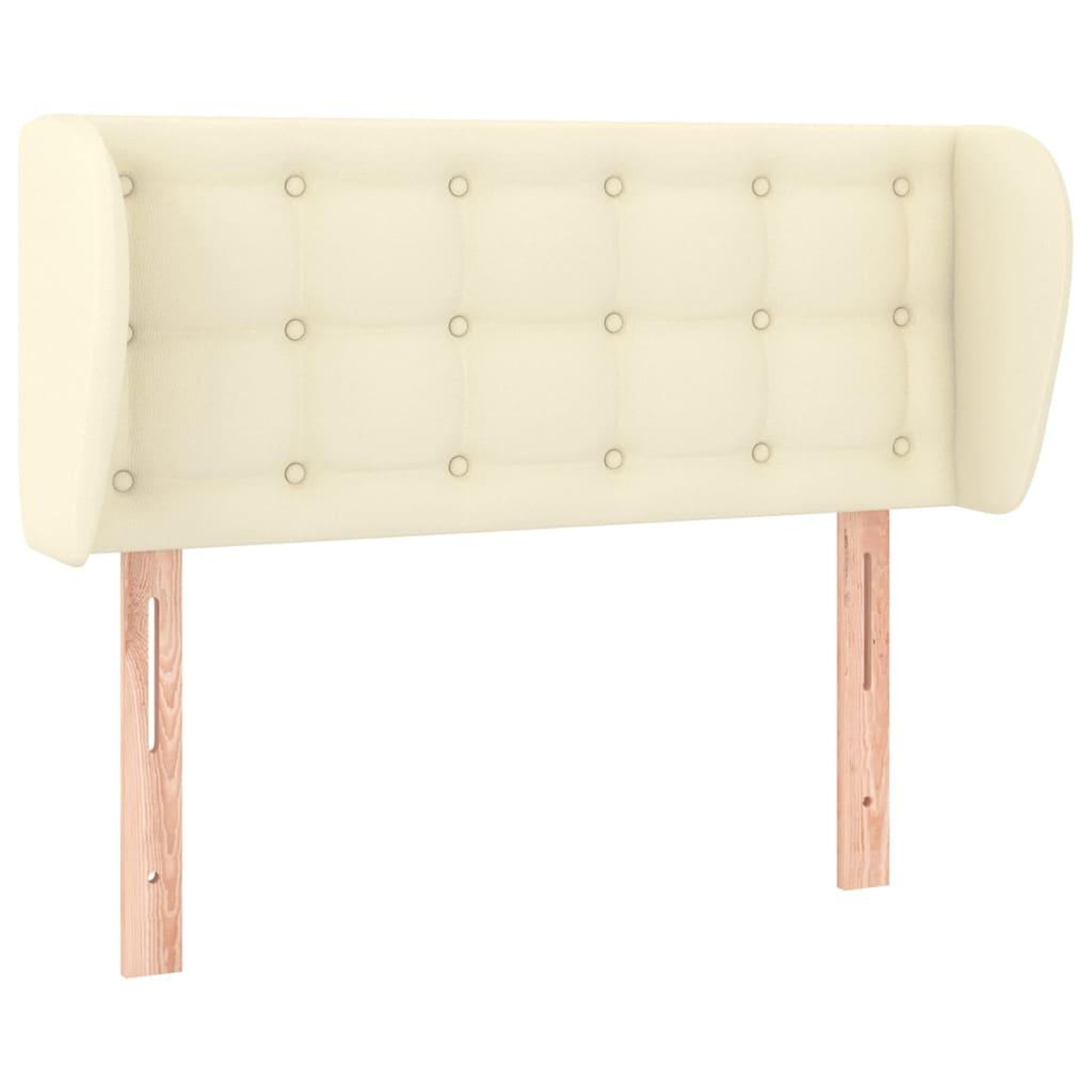 Voir la diapositive 2 : VIDAXL Tete de lit avec oreilles Creme 83x23x78/88 cm Similicuir