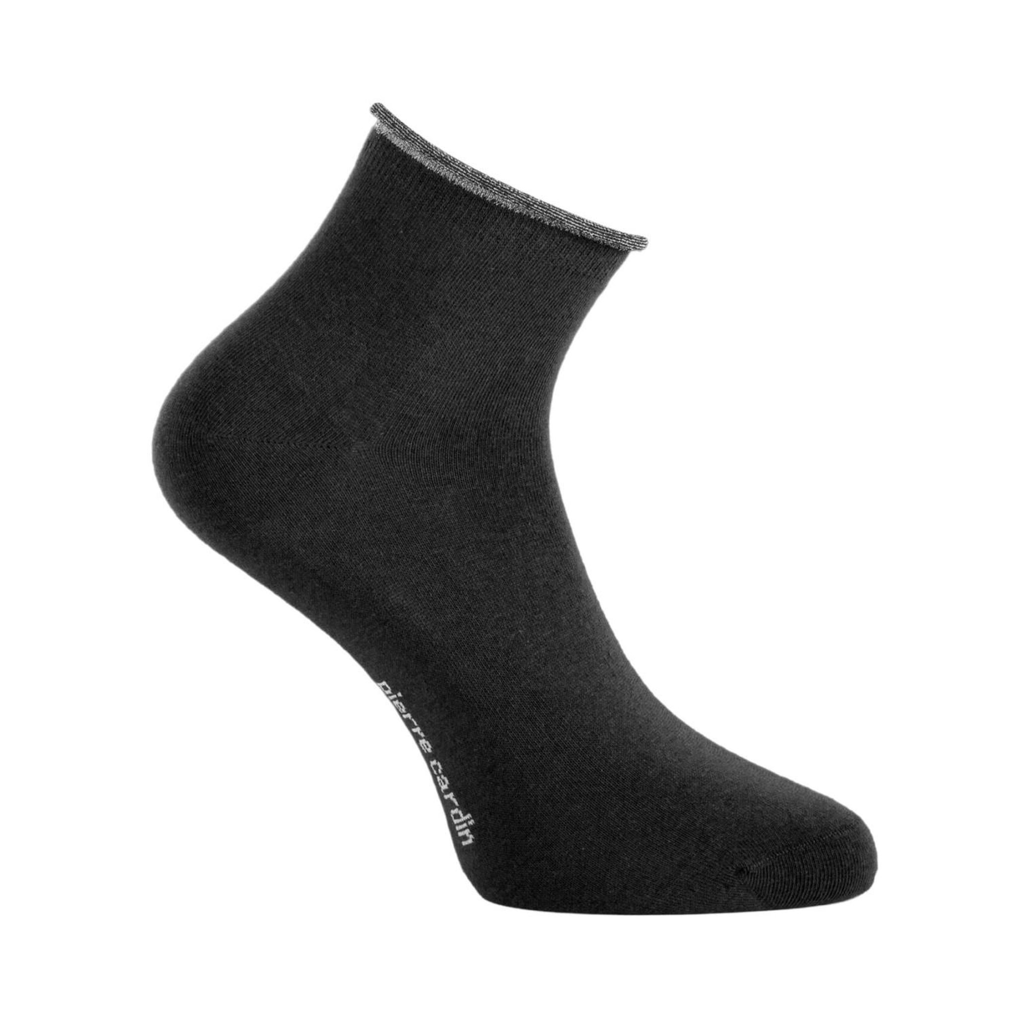 Voir la diapositive 6 : PIERRE CARDIN 6 paires de chaussettes quarter 200 aiguilles femme hand made silver