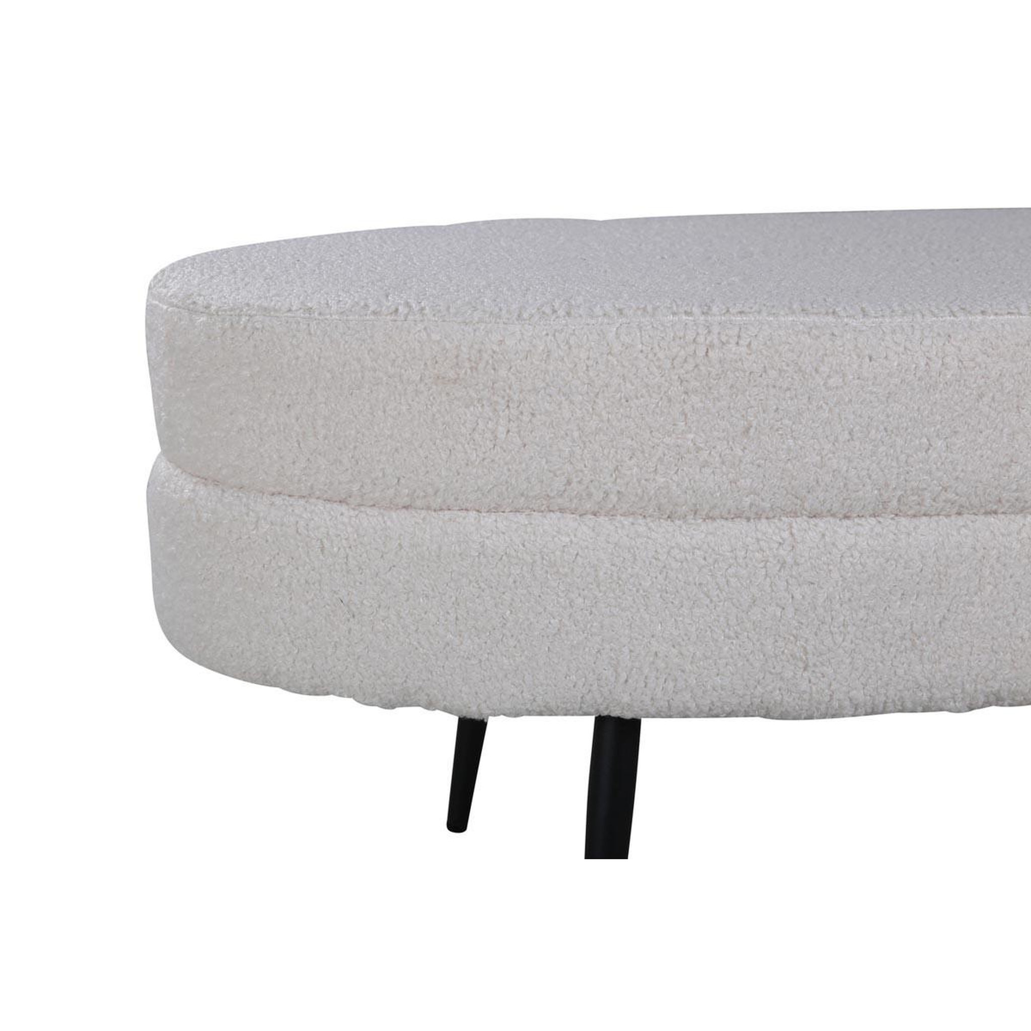 Voir la diapositive 3 : Paris Prix Pouf design bouclette  otto  100cm blanc cassé