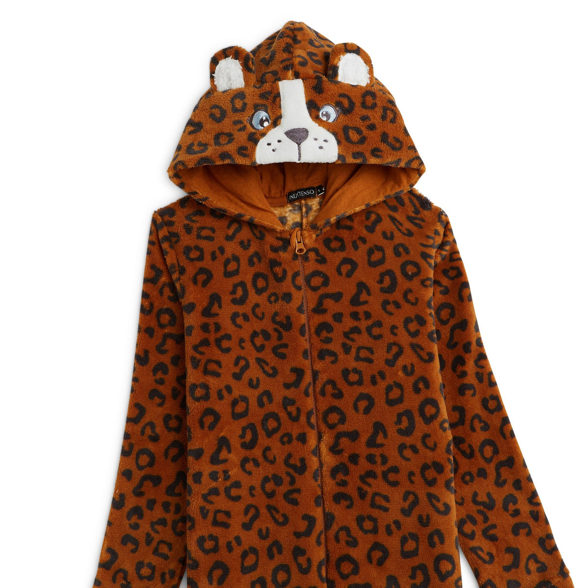 IN EXTENSO Combinaison peluche léopard coton bio fille