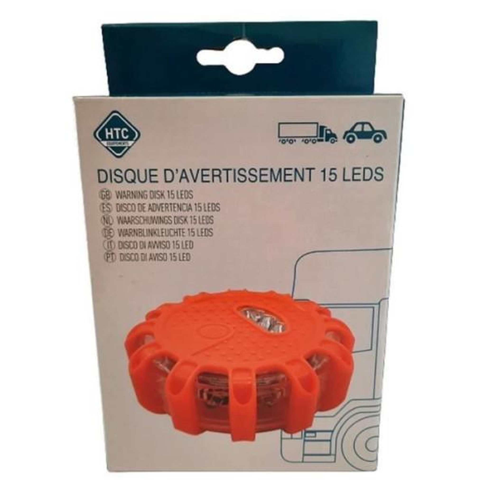 Voir la diapositive 2 : HTC EQUIPEMENT Pack sécurité - htc equipement - 1 disque d'avertissement lumineux 15 led + 5 gilets de sécurité adulte xl