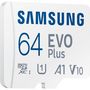 Voir la diapositive 3 : Samsung Carte Micro SD 64Go Evo plus avec adaptateur