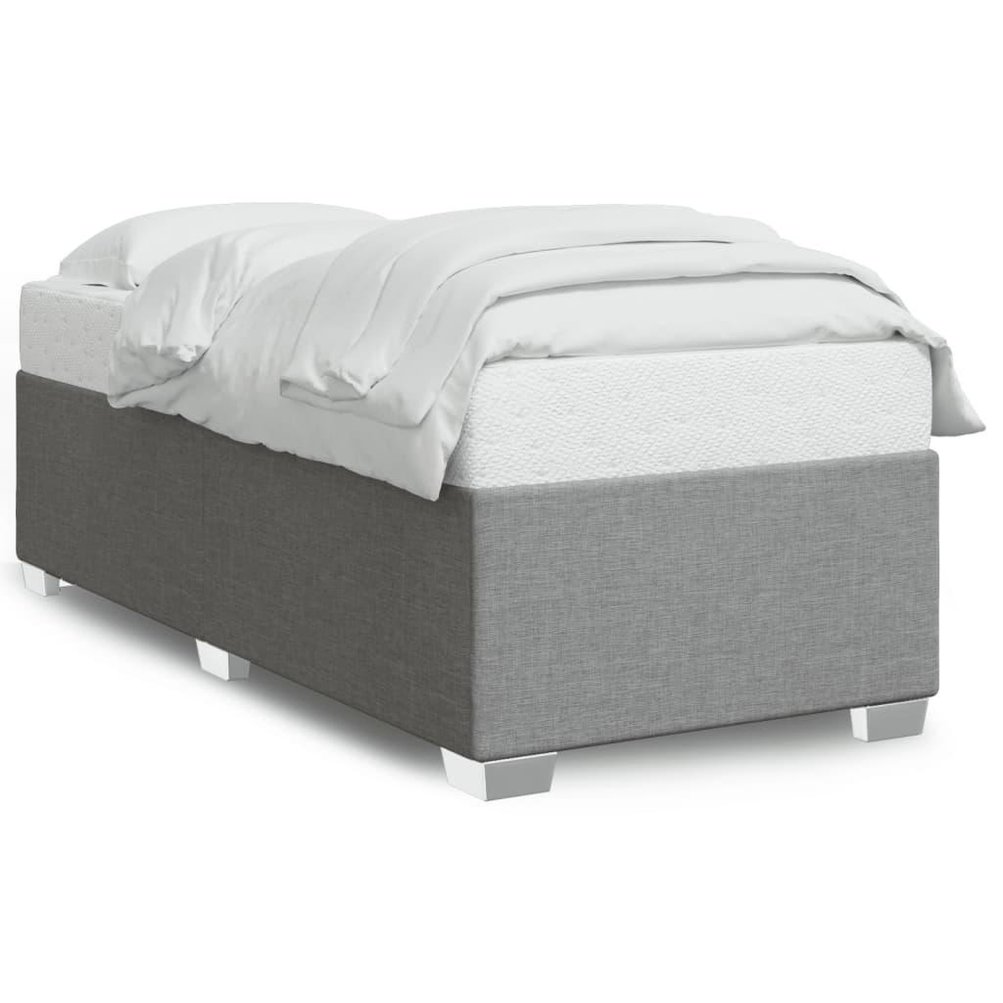 Voir la diapositive 2 : VIDAXL Cadre de lit sans matelas gris clair 80x200 cm tissu