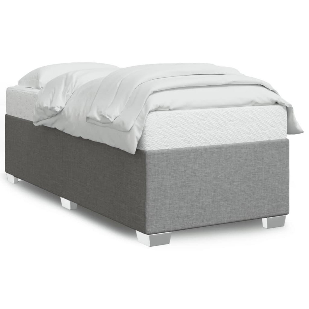 VIDAXL Cadre de lit sans matelas gris clair 80x200 cm tissu