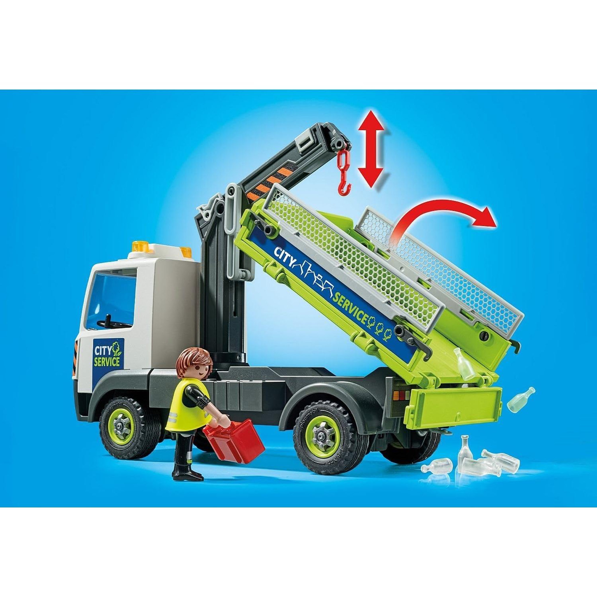 Voir la diapositive 5 : PLAYMOBIL Camion-grue de recyclage de verre