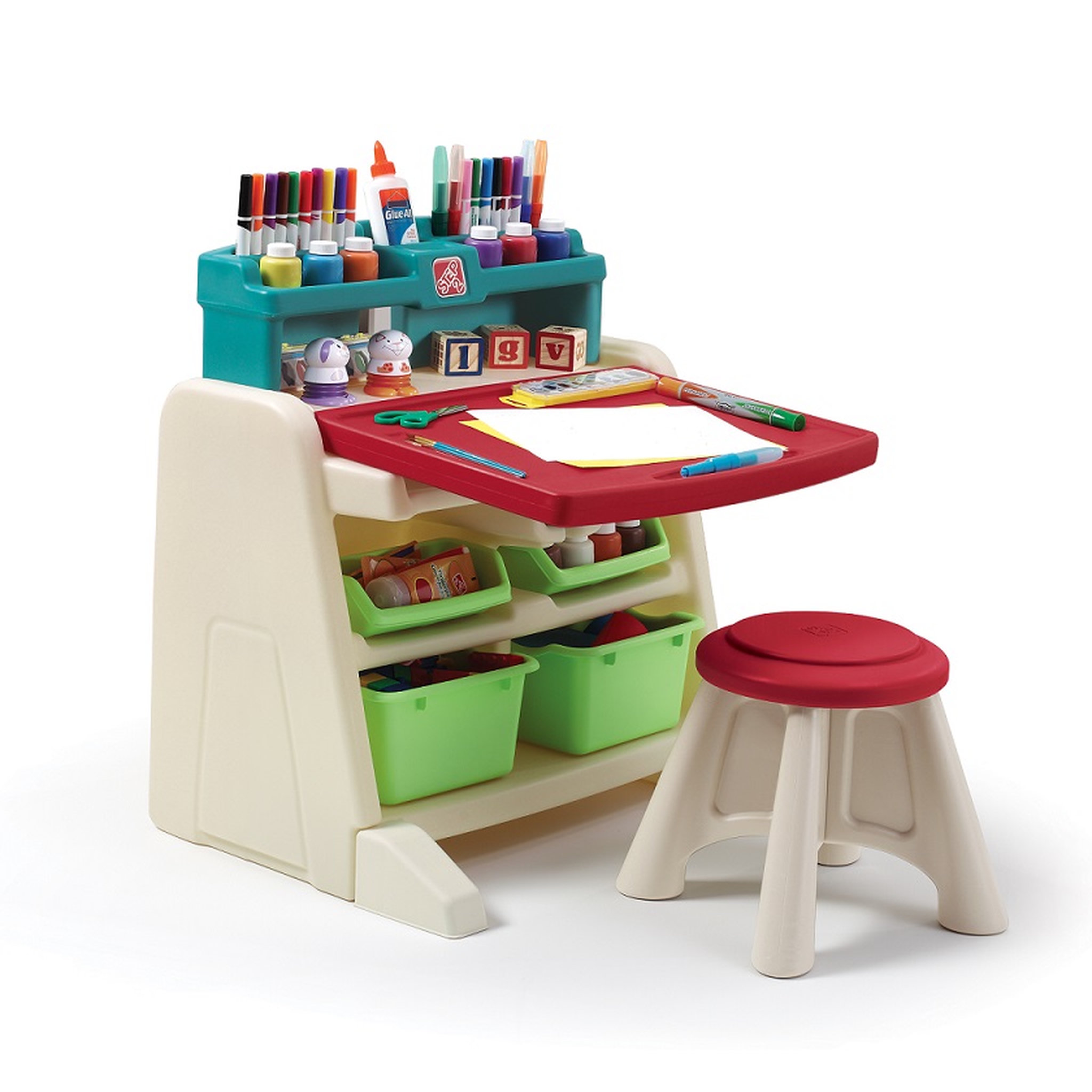 Voir la diapositive 1 : Step2 Bureau 2 en 1 pour enfants