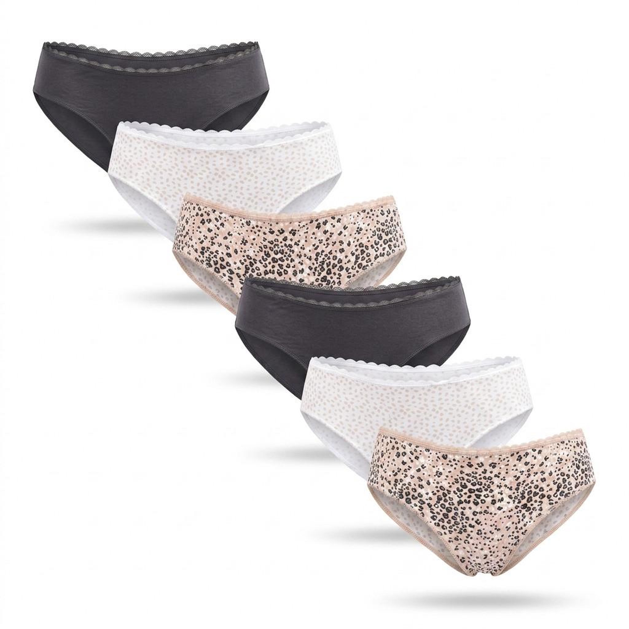 Voir la diapositive 1 : OZABI OZABI Pack de Culottes Femme Coton – Lot de 6