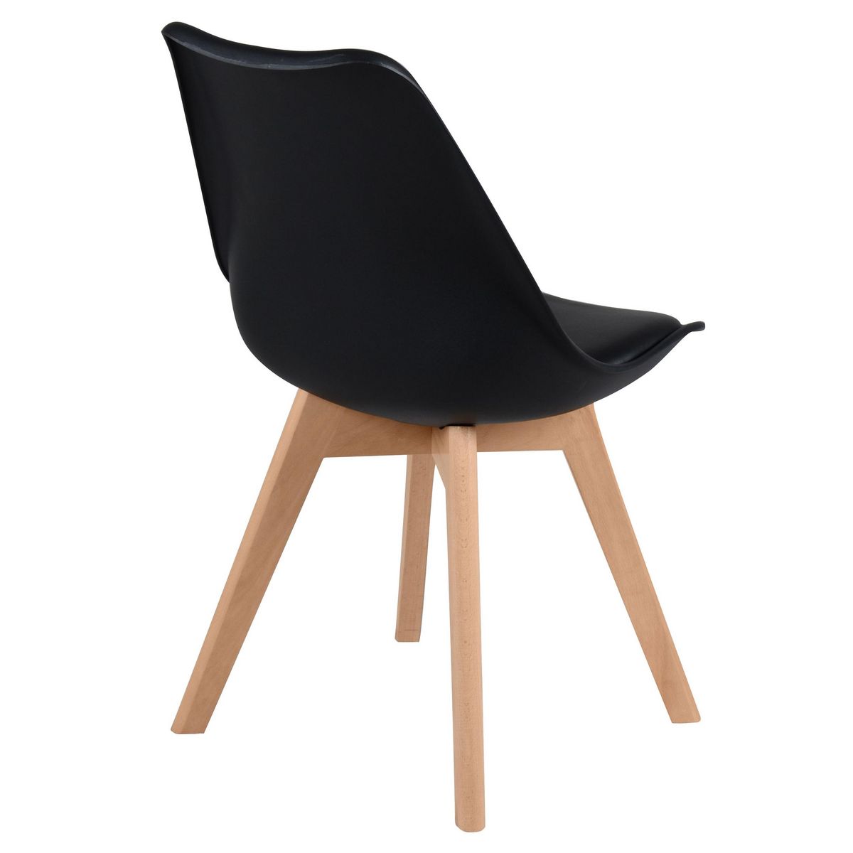 Rendez vous déco Lot de 2 chaises blanches et pieds bois - Skandi