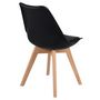 Voir la diapositive 2 : Rendez vous déco Lot de 2 chaises blanches et pieds bois - Skandi