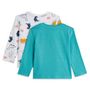 Voir la diapositive 2 : INEXTENSO Lot de 2 t-shirt manches longues bébé garçon 