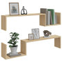 Voir la diapositive 4 : VIDAXL Etageres murales 2 pcs chene sonoma 100x15x20cm bois ingenierie