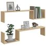 Voir la diapositive 4 : VIDAXL Etageres murales 2 pcs chene sonoma 100x15x20cm bois ingenierie