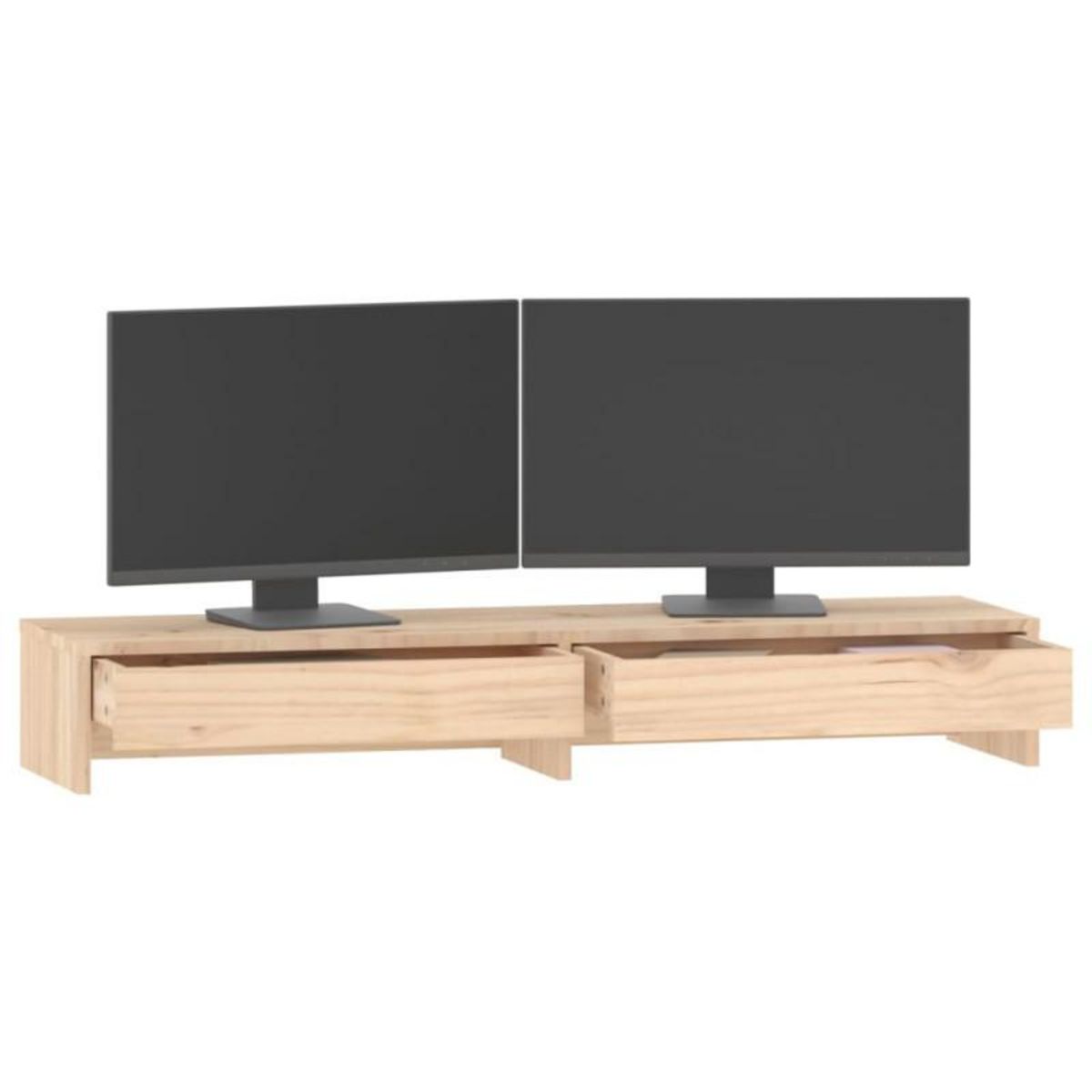 VIDAXL Support pour moniteur 100x27x15 cm Bois de pin solide