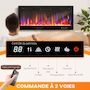 Voir la diapositive 6 : HOMCOM Cheminée électrique murale/encastrable 900/1800W effet flamme et cristal réglable télécommande