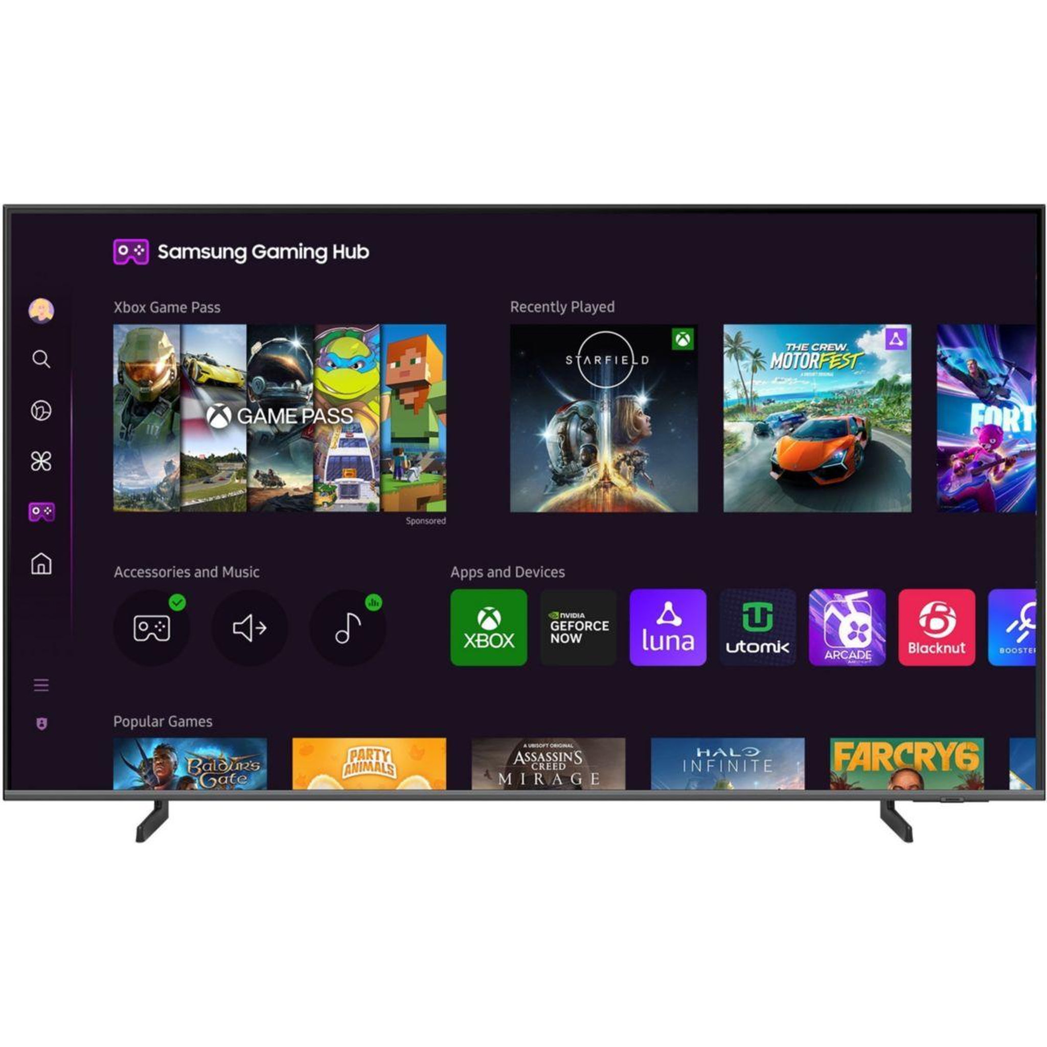 Voir la diapositive 2 : Samsung TV QLED TQ43Q67D 4K UHD AI Smart TV 2024