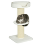 Voir la diapositive 1 : PAWHUT Arbre à chat avec griffoir centre d'activités 2 plateformes coussin crème