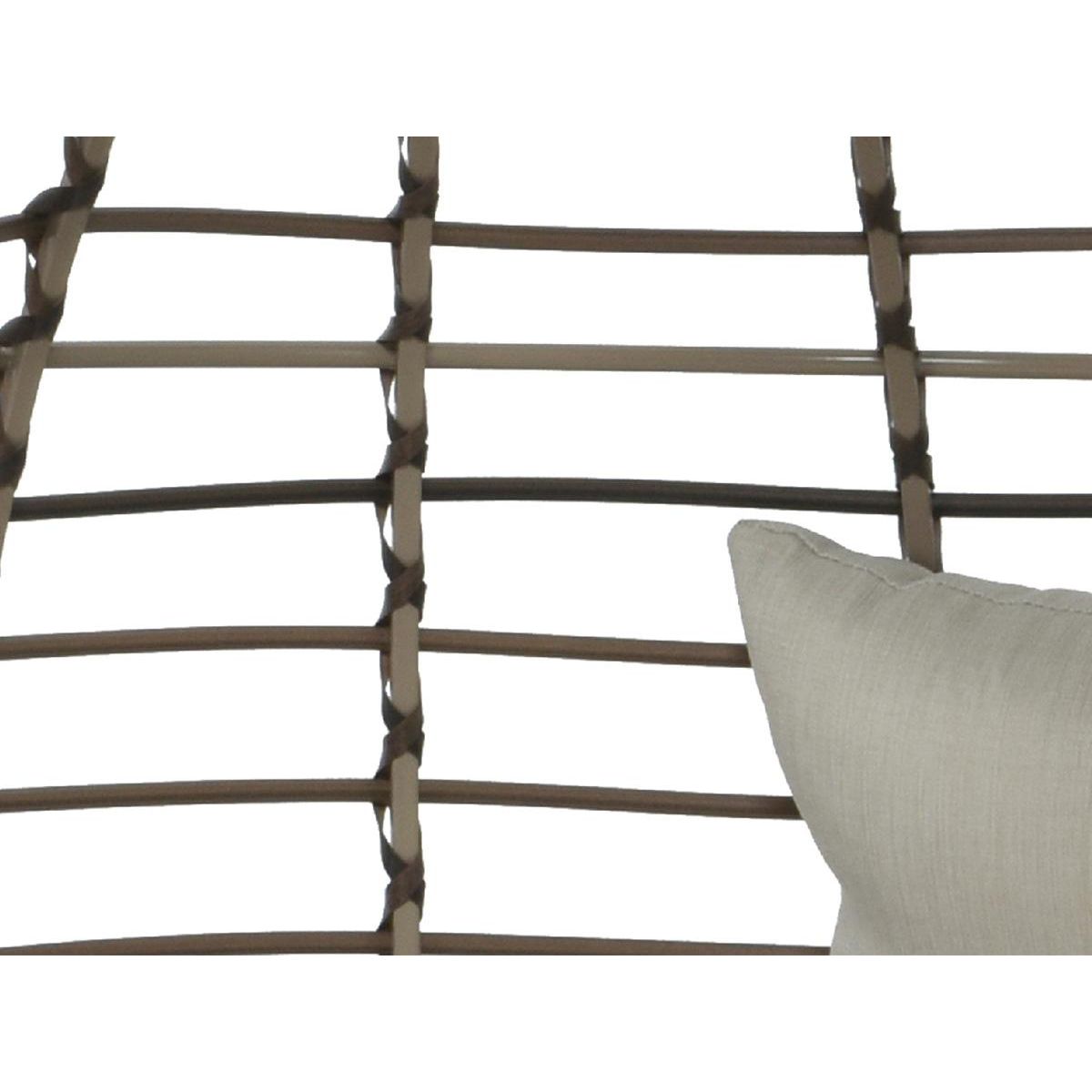 JARDIDECO Fauteuil œuf de jardin sur pieds Evora en résine tressée brun - Jardideco