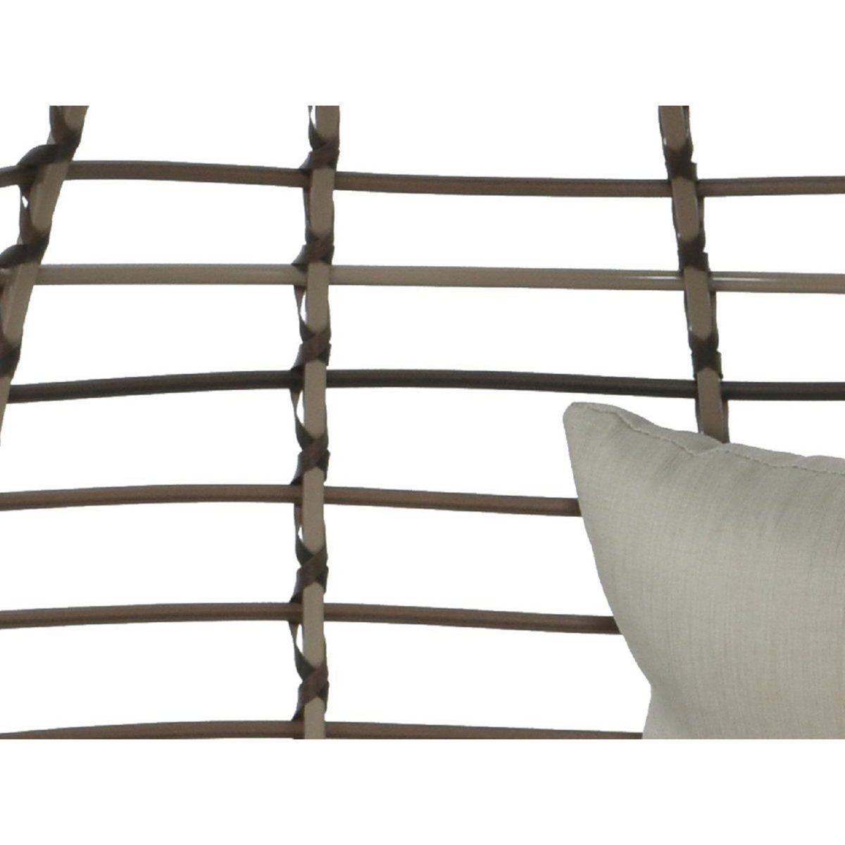 JARDIDECO Fauteuil œuf de jardin sur pieds Evora en résine tressée brun - Jardideco