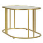 Voir la diapositive 3 : Paris Prix Table Basse Ovale  Antalia  90cm Transparent & Or