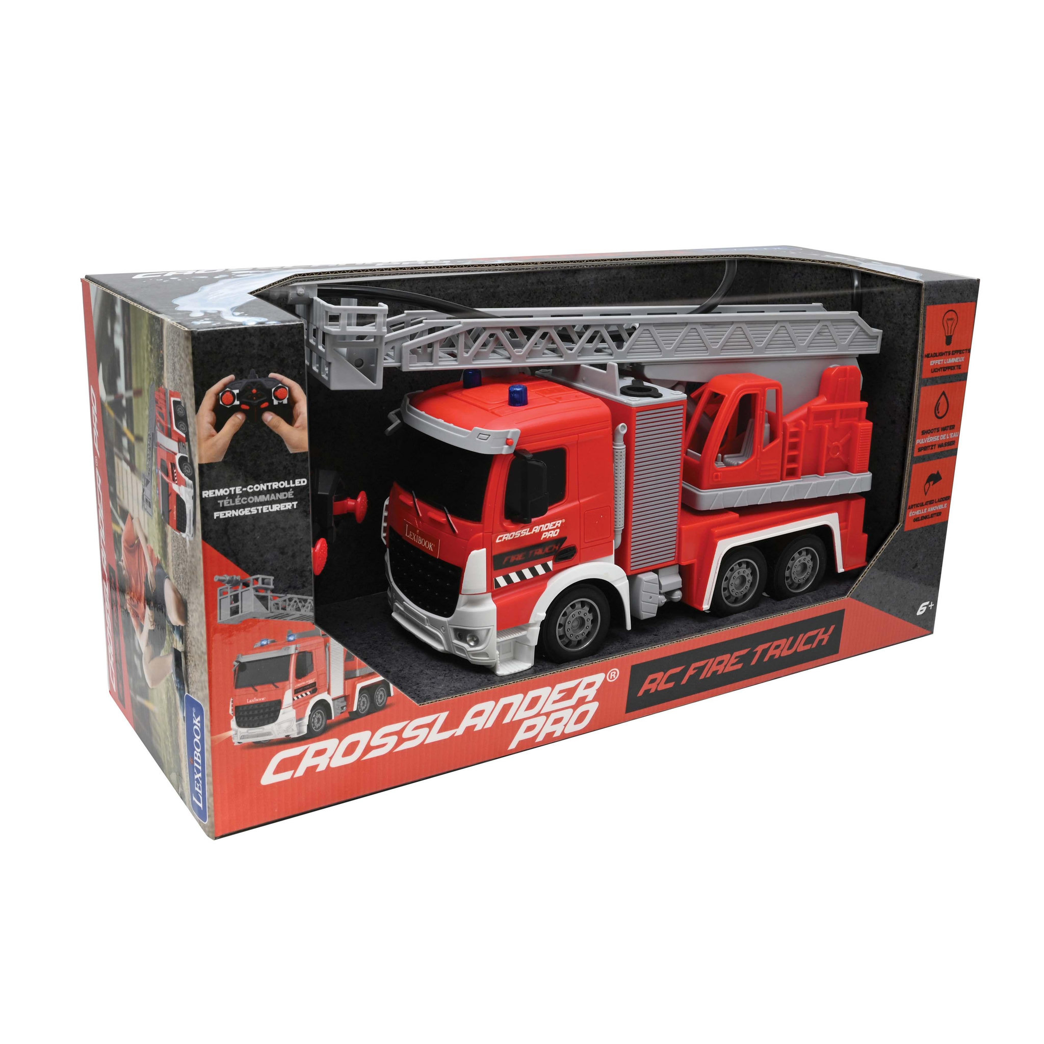 Voir la diapositive 5 : Lexibook Crosslander PRO Camion de pompiers télécommandé