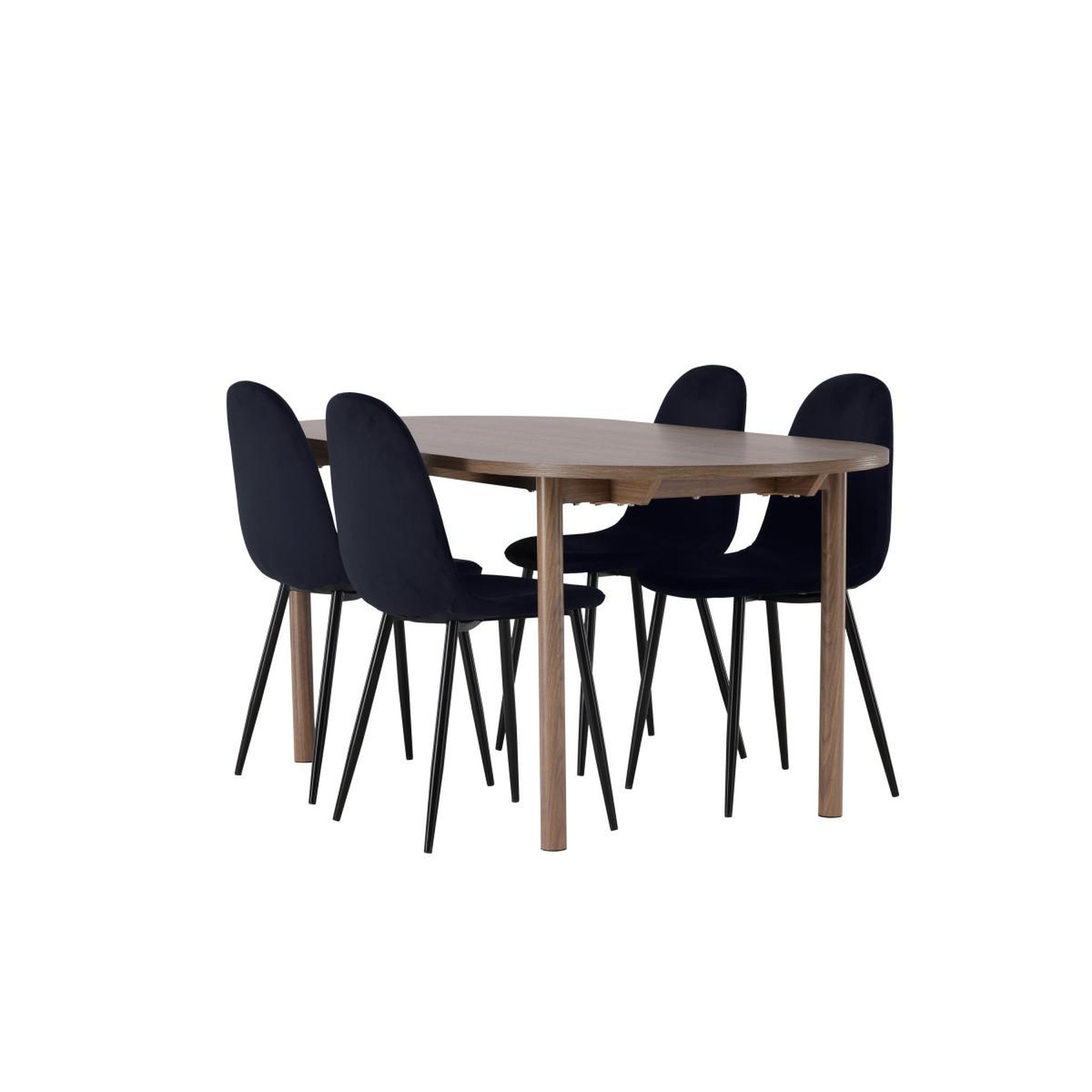 Voir la diapositive 4 : Paris Prix Ensemble table à manger & 4 chaises  andy & polar  180cm naturel & noir