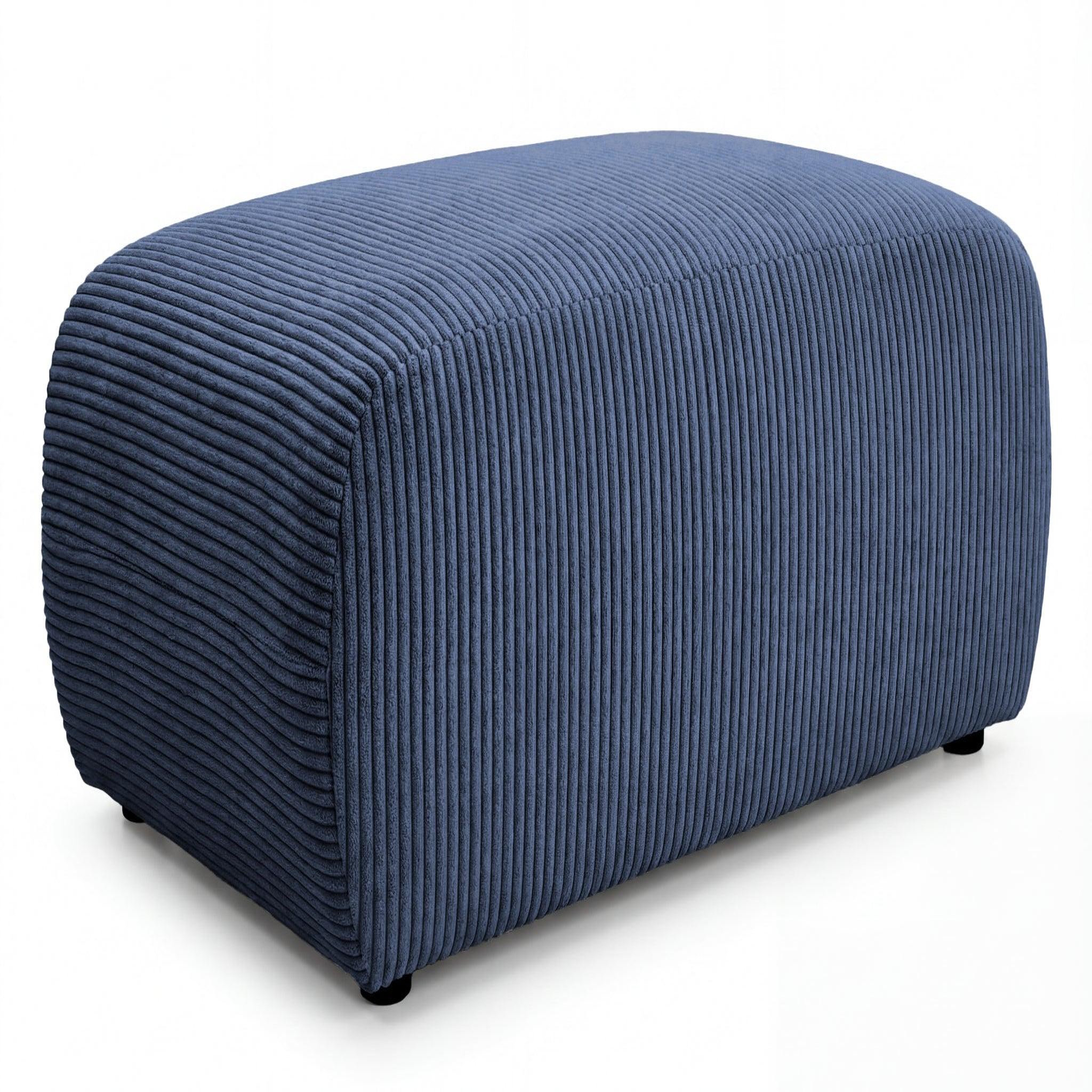 Voir la diapositive 5 : CASANOVA PARIS Sacha - pouf en velours côtelé 105x57x40